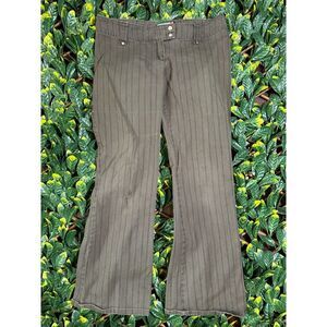 Lipservice Low Rise Belted Green Striped Whimsigoth Jeans Size 11